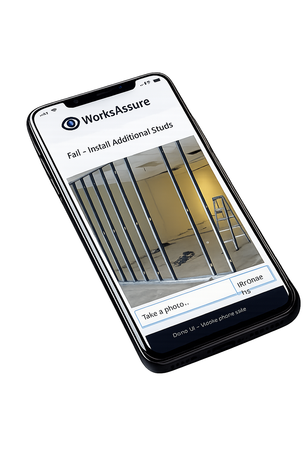 Smartphone displaying charts
